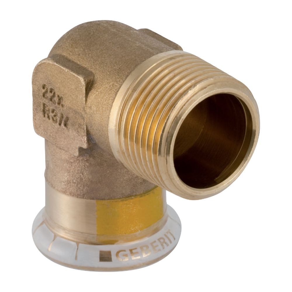Geberit Mapress Kupfer Übergangswinkel 90 Grad mit Außengewinde Gas CW602N, d 18mm, R 1/... GEBERIT-34729 4024723347293 (Abb. 2)