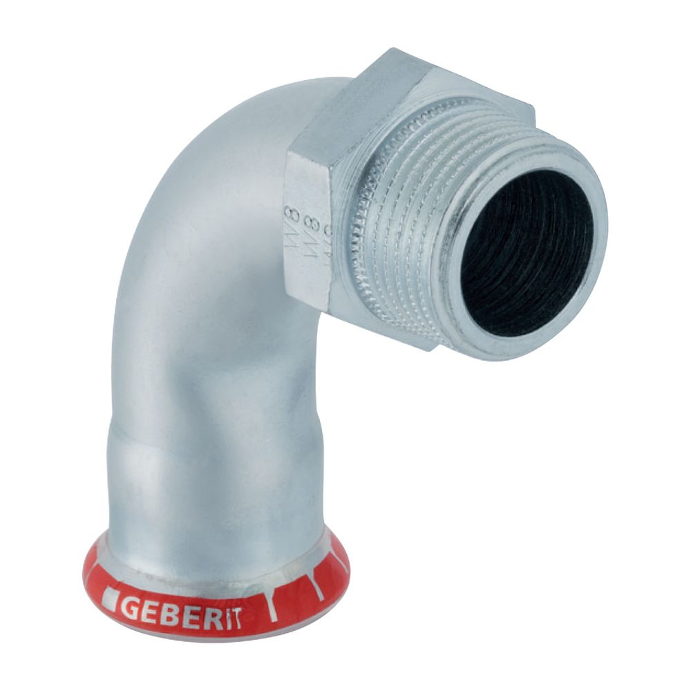 Geberit Mapress C-Stahl Übergangsbogen 90 Grad mit Außengewinde Außendurchmesser 54mm... GEBERIT-23511 4024723235118 (Abb. 2)