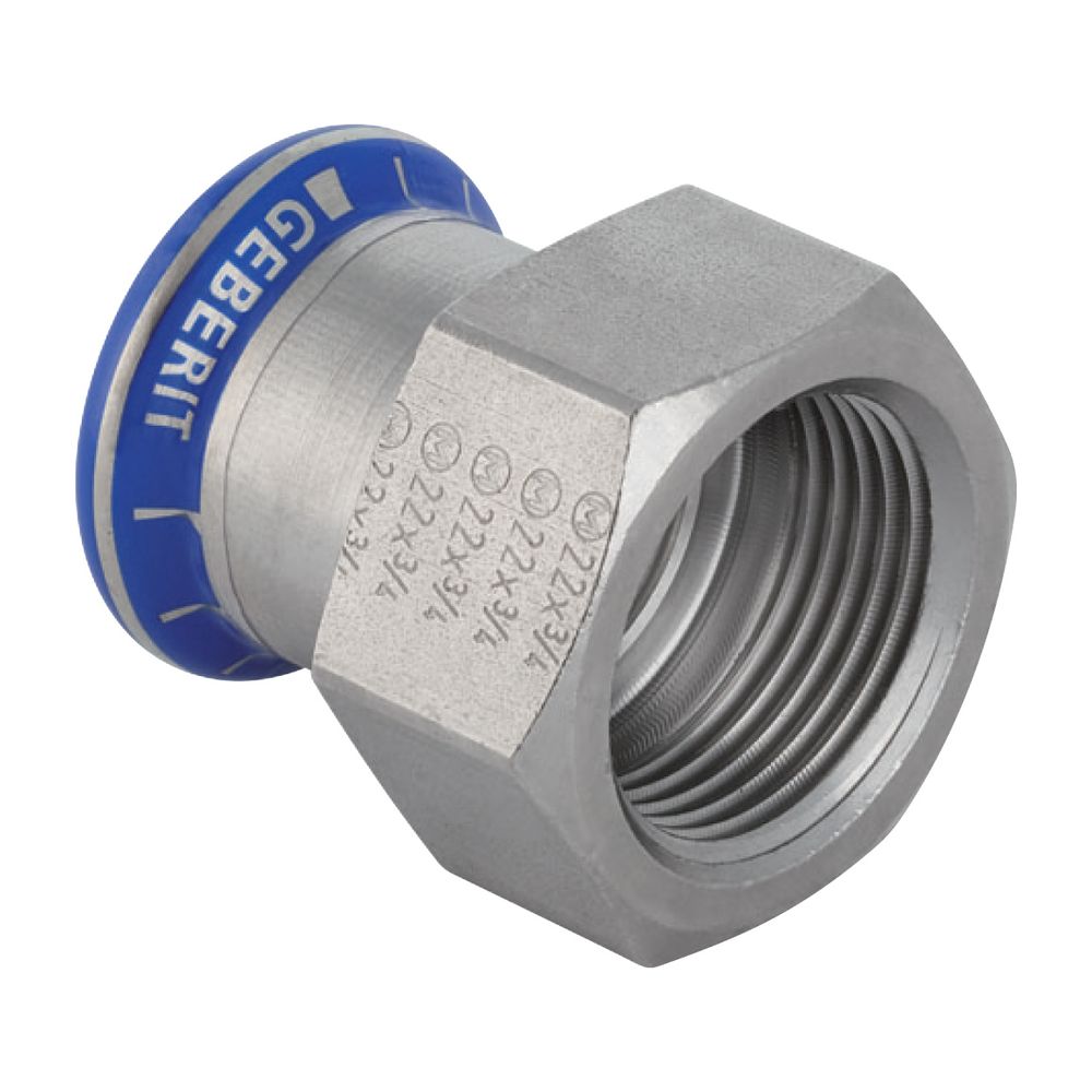 Geberit Mapress Edelstahl Übergang mit Innengewinde LABS-frei, d 18mm, Rp 3/4"... GEBERIT-81804 4024723818045 (Abb. 2)