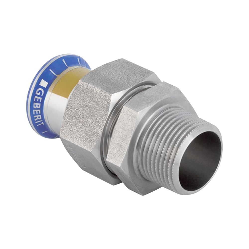 Geberit Mapress Edelstahl Übergangsverschraubung mit Außengewinde, Überwurfmutter aus Cr... GEBERIT-34432 4024723344322 (Abb. 1)