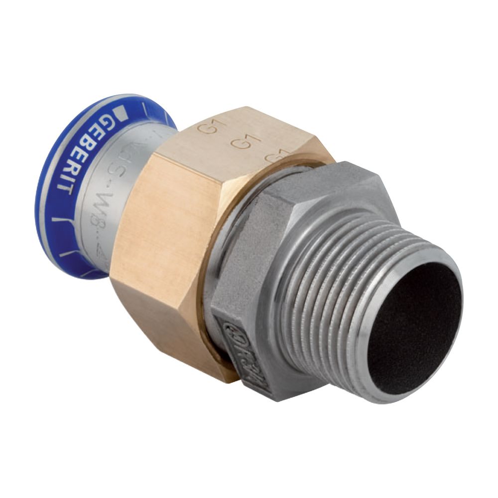 Geberit Mapress Edelstahl Übergangsverschraubung mit Außengewinde LABS-frei, d 18mm, R 1... GEBERIT-85332 4024723853329 (Abb. 2)