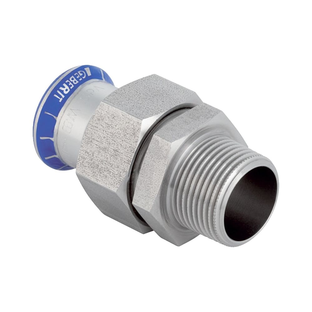 Geberit Mapress Edelstahl Übergangsverschraubung mit Außengewinde, Überwurfmutter aus Cr... GEBERIT-85369 4024723853695 (Abb. 1)