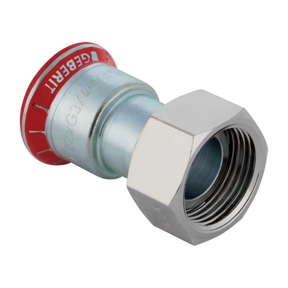 Geberit Mapress C-Stahl Anschluss mit Überwurfmutter d 15mm, di 10mm, G 1/2″... GEBERIT-25042 4024723250425 (Abb. 2)