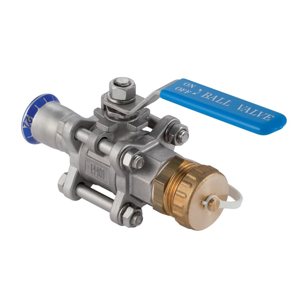 Geberit Mapress Edelstahl Kugelhahn mit Betätigungshebel, Schlauchanschluss, geflanscht ... GEBERIT-92112 4024723921127 (Abb. 2)