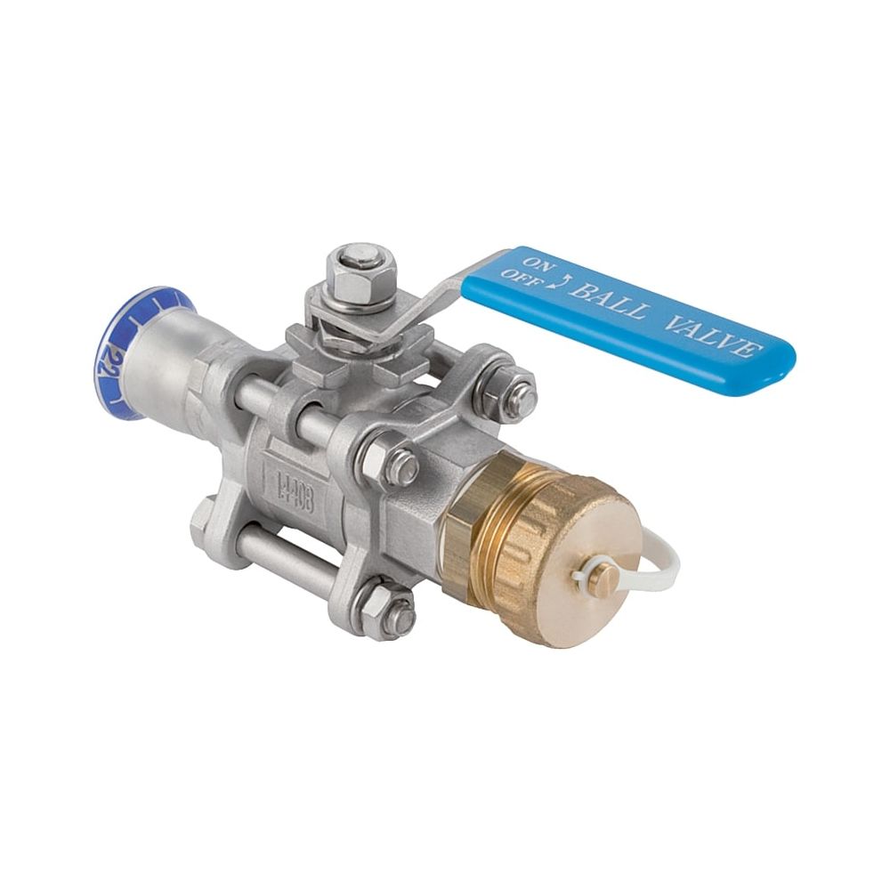 Geberit Mapress Edelstahl Kugelhahn mit Betätigungshebel, Schlauchanschluss, geflanscht ... GEBERIT-92112 4024723921127 (Abb. 1)