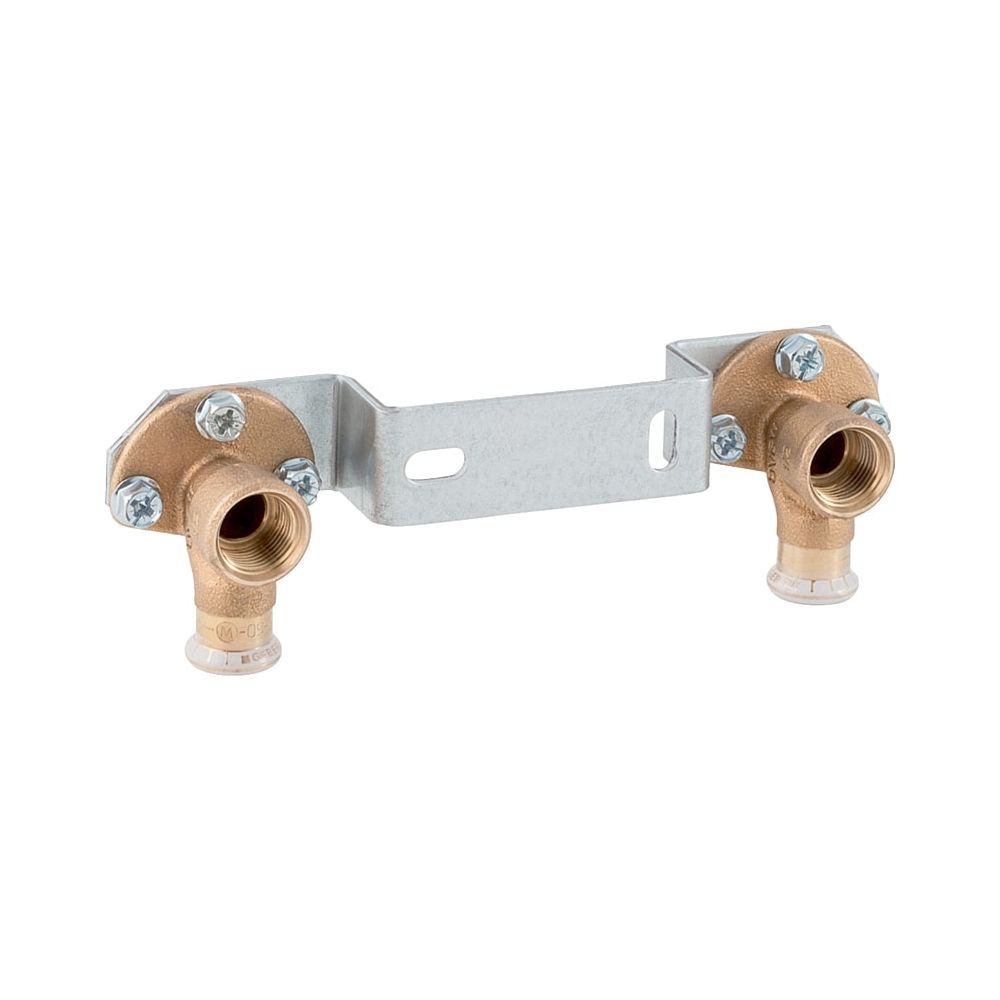 Geberit Mapress Kupfer Anschlusswinkel 90 Grad vormontiert, zweifach, d 15mm, Rp 1/2″, L... GEBERIT-63473 4024723634737 (Abb. 1)