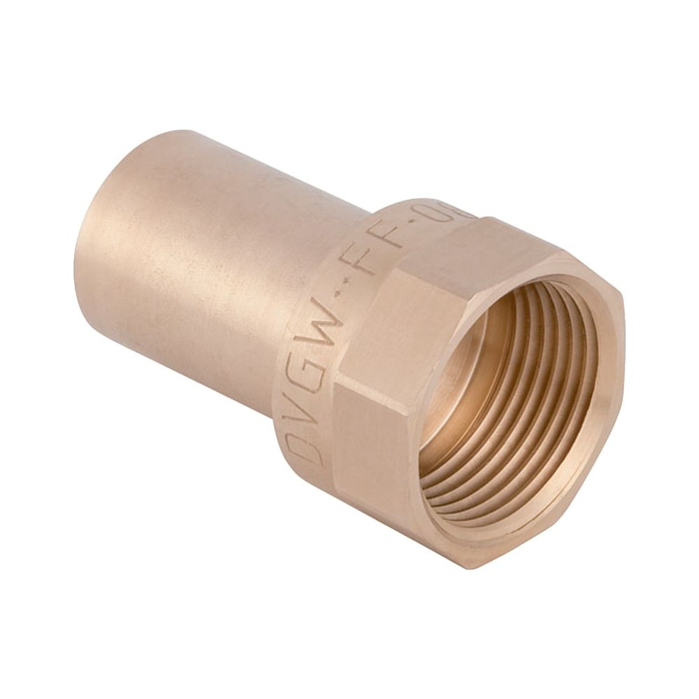 Geberit Mapress Kupfer Übergang mit Innengewinde, Einschubende, d 22mm, Rp 1/2″, Rotguss... GEBERIT-63561 4024723635611 (Abb. 1)