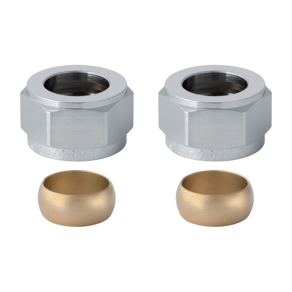 Geberit Set Klemmringverschraubung, vernickelt Außendurchmesser 15mm G 1/2", 2 Stück... GEBERIT-241679221 4025416745204 (Abb. 2)