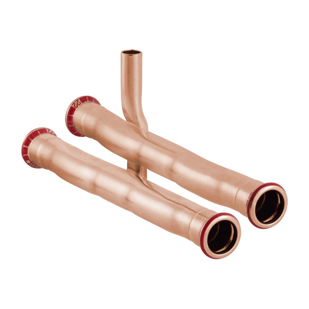 Geberit Mapress Kupfer Set Anschluss-T-Stück für Rücklauf d 18mm, d1 15mm... GEBERIT-23616 4024723236160 (Abb. 2)