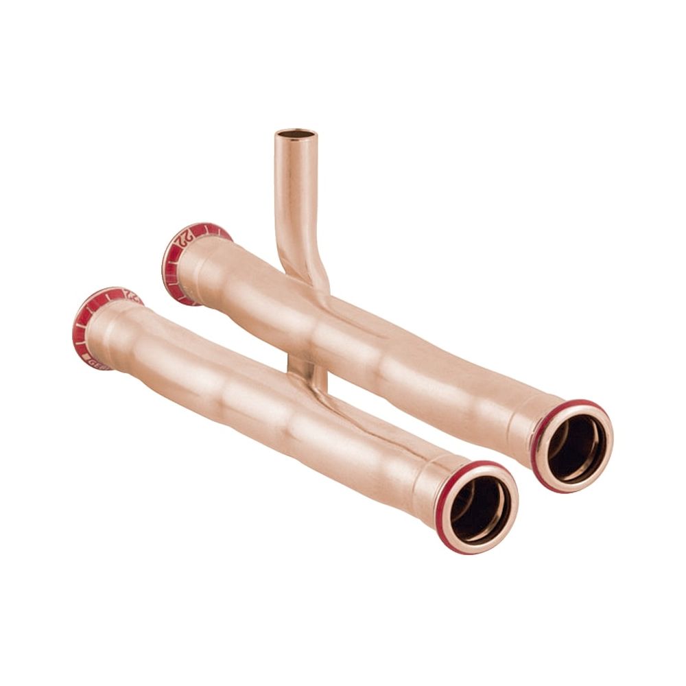 Geberit Mapress Kupfer Set Anschluss-T-Stück für Rücklauf d 18mm, d1 15mm... GEBERIT-23616 4024723236160 (Abb. 1)