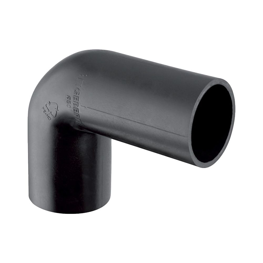 Geberit PE Anschlussbogen 90 Grad für Manschette Außendurchmesser 50mm... GEBERIT-361080161 4025416022428 (Abb. 1)