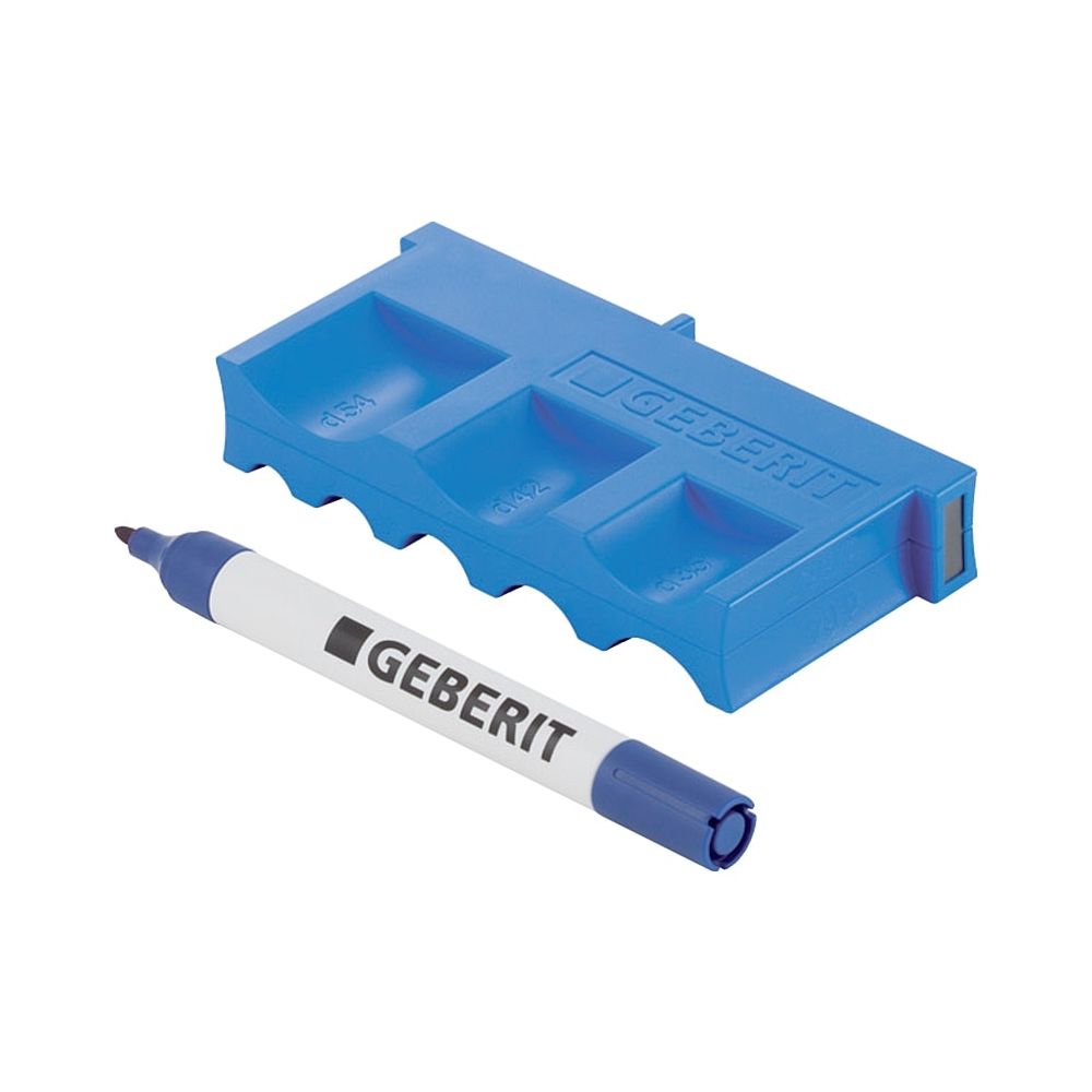Geberit Mapress Einschubtiefenschablone mit Markierstift Außendurchmesser 12-108mm... GEBERIT-90351 4024723903512 (Abb. 1)
