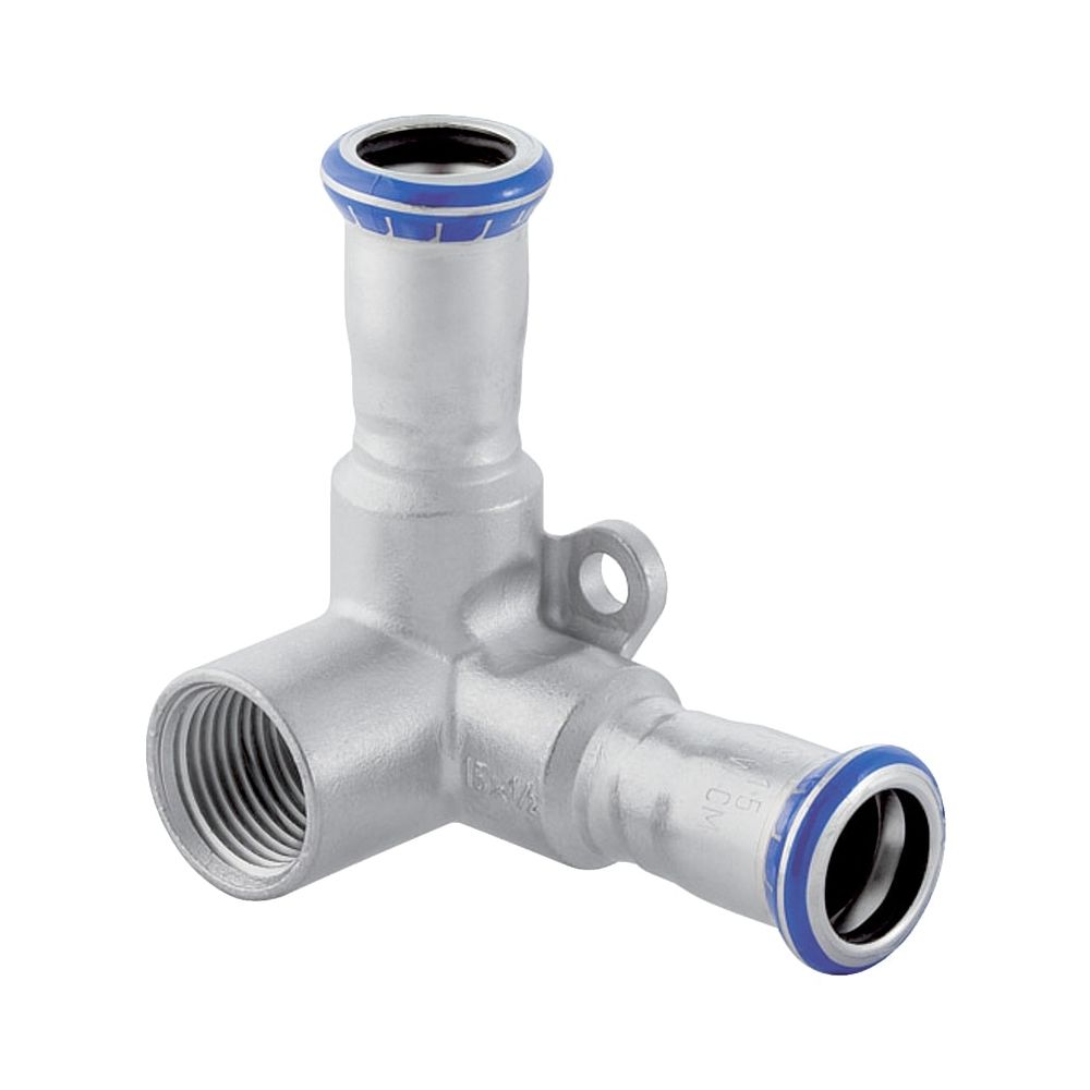 Geberit Mapress Edelstahl Eckanschlusswinkel 90 Grad d 15mm, Rp 1/2″, d1 15mm, L1 4,3cm... GEBERIT-33503 4024723335030 (Abb. 1)