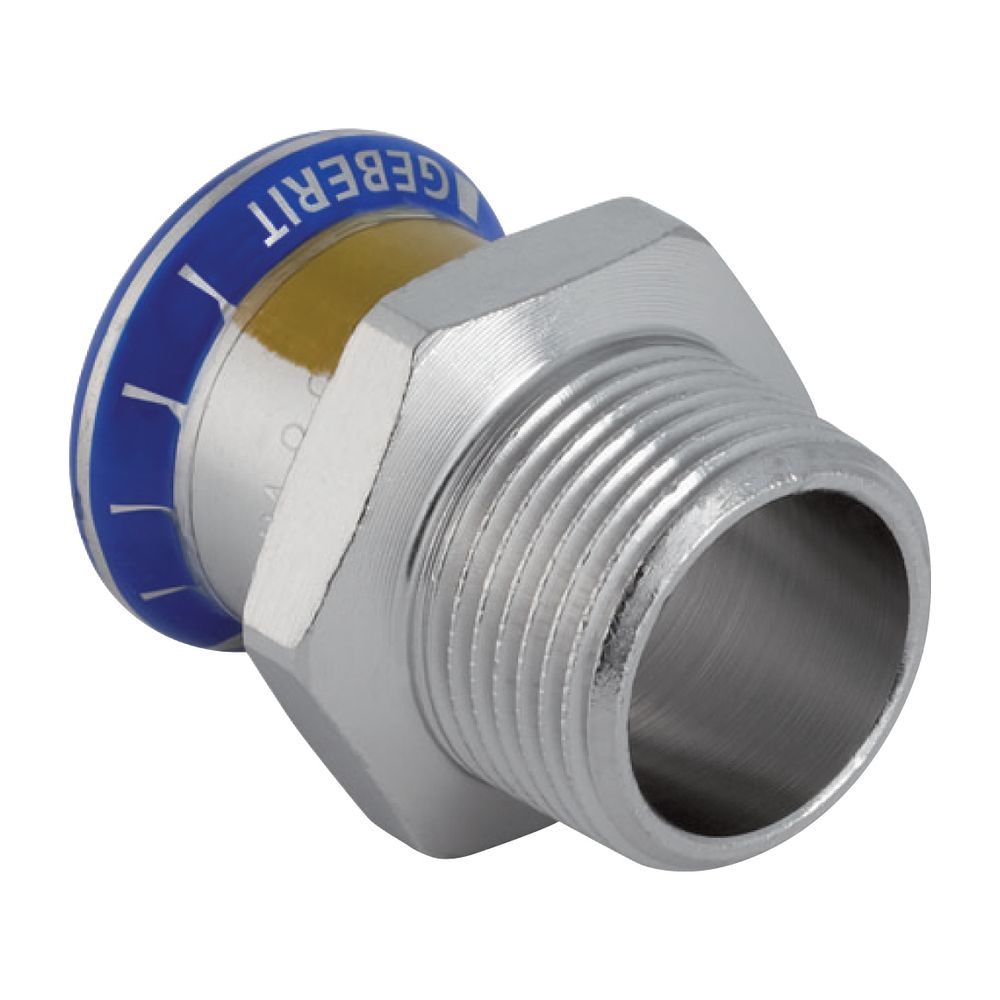 Geberit Mapress Edelstahl Übergang mit Außengewinde, Gas, d 76,1mm, R 2 1/2"... GEBERIT-34077 4024723340775 (Abb. 2)