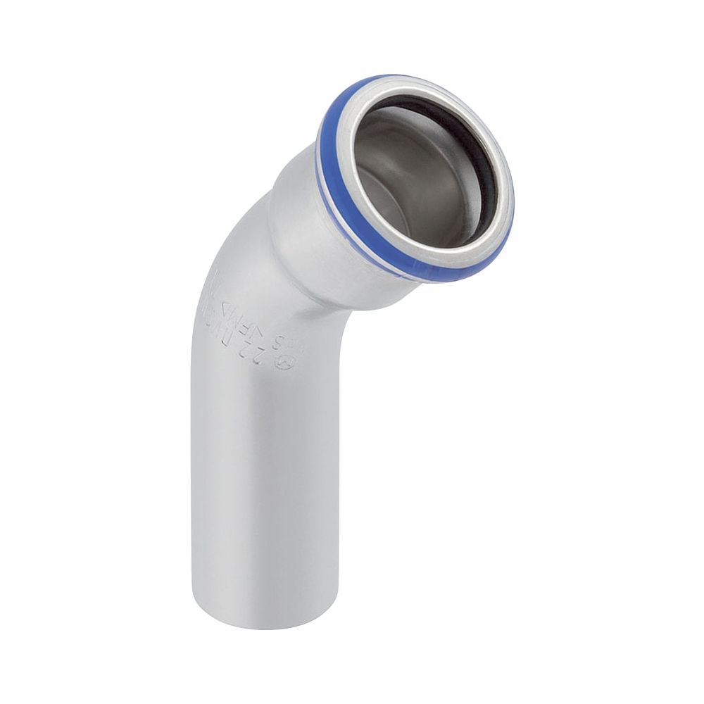 Geberit Mapress Edelstahl Bogen mit Einschubende 45 Grad, Außendurchmesser 35mm... GEBERIT-32706 4024723327066 (Abb. 1)