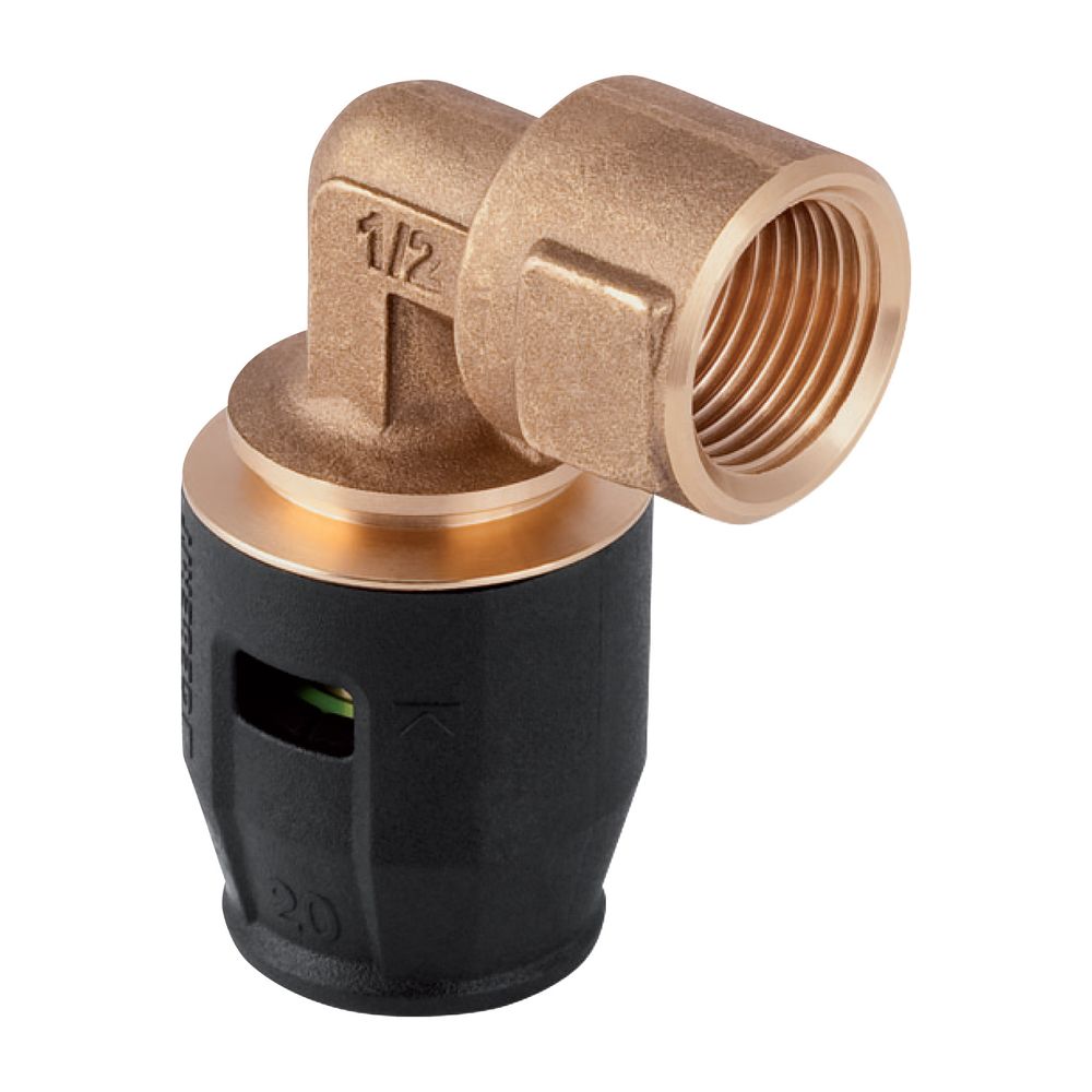 Geberit PushFit Übergangsbogen 90 Grad mit Innengewinde, d 25mm, Rp 3/4″, Rotguss bl... GEBERIT-652252001 4025416711315 (Abb. 2)