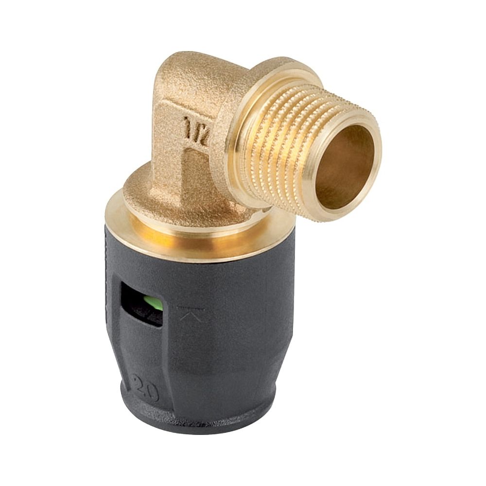 Geberit PushFit Übergangswinkel 90 Grad mit Außengewinde CW617N, d 16mm, R 1/2″... GEBERIT-650261001 4025416716594 (Abb. 1)