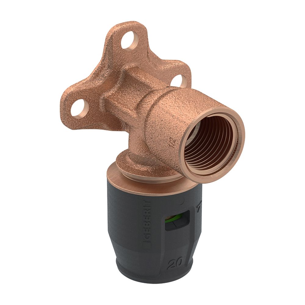 Geberit PushFit Anschlusswinkel 90 Grad, d 20mm, Rp 1/2", L1 5,2cm, Rotguss bleifrei... GEBERIT-651281001 4025416711674 (Abb. 2)