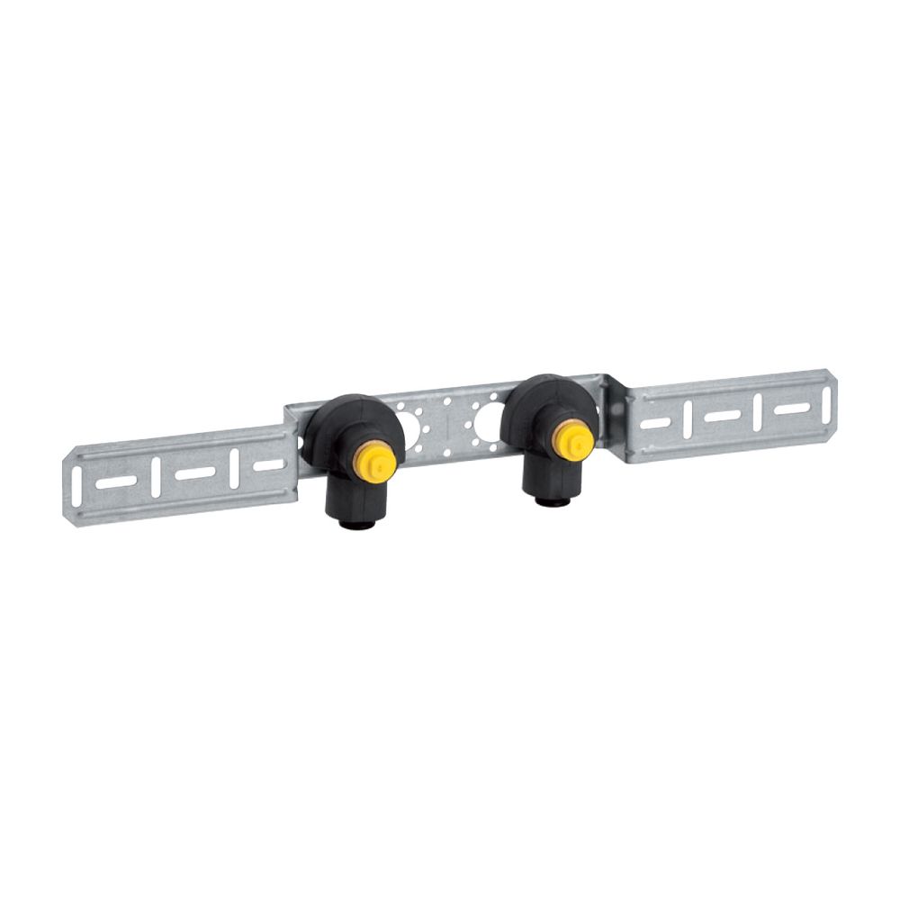 Geberit PushFit Anschlusswinkel 90 Grad vormontiert, zweifach, schallgedämmt, Messin... GEBERIT-651300001 4025416719588 (Abb. 2)