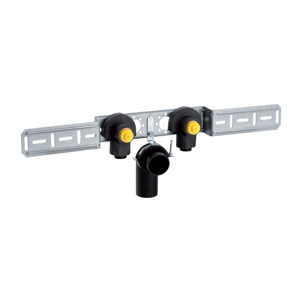 Geberit PushFit Anschlusswinkel 90 Grad vormontiert, zweifach, Ablaufrohrschelle, CW... GEBERIT-651298001 4025416719274 (Abb. 2)