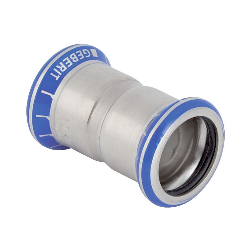 Geberit Mapress Edelstahl Muffe, Außendurchmesser 88,9mm... GEBERIT-32010 4024723320104 (Abb. 1)