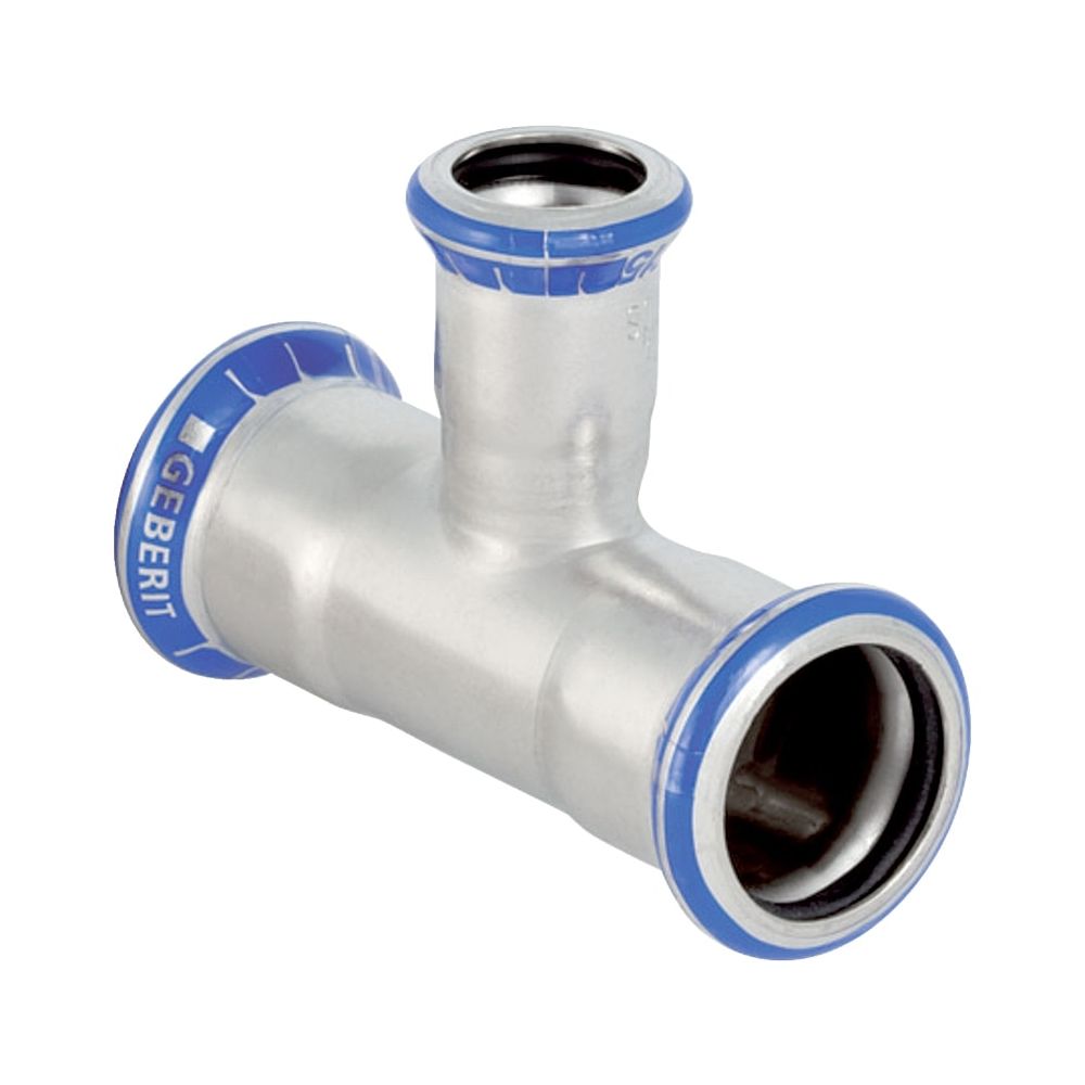 Geberit Mapress Edelstahl T-Stück reduziert d 28mm, d1 15mm, d2 28mm... GEBERIT-31209 4024723312093 (Abb. 1)