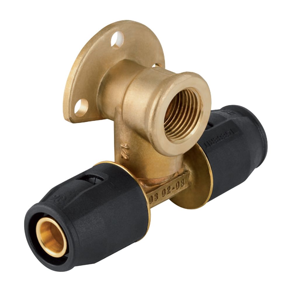 Geberit PushFit T-Anschlusswinkel 90 Grad abgesetzt CW617N, d 20mm, Rp 1/2″, L1 10,7... GEBERIT-651293001 4025416716174 (Abb. 2)