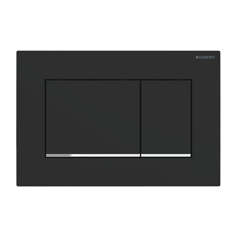 Geberit Sigma 20 (ex Sigma 30) Drückerplatte mit 2-Mengen-Spülung, Mattschwarz lacki... GEBERIT-115883141 4025416709176 (Abb. 2)