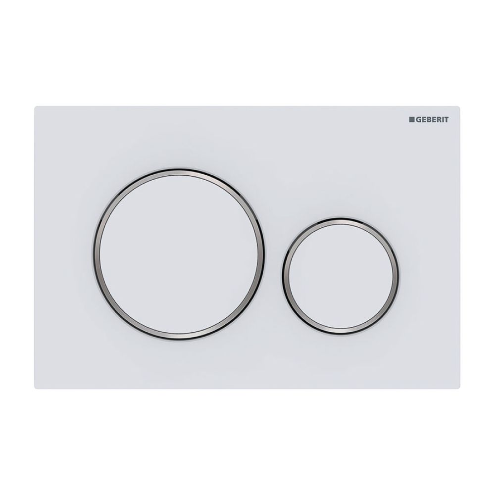 Geberit Sigma 20 Drückerplatte mit 2-Mengen-Spülung, Mattweiß lackiert/Hochglanz ver... GEBERIT-115882JT1 4025410635556 (Abb. 2)