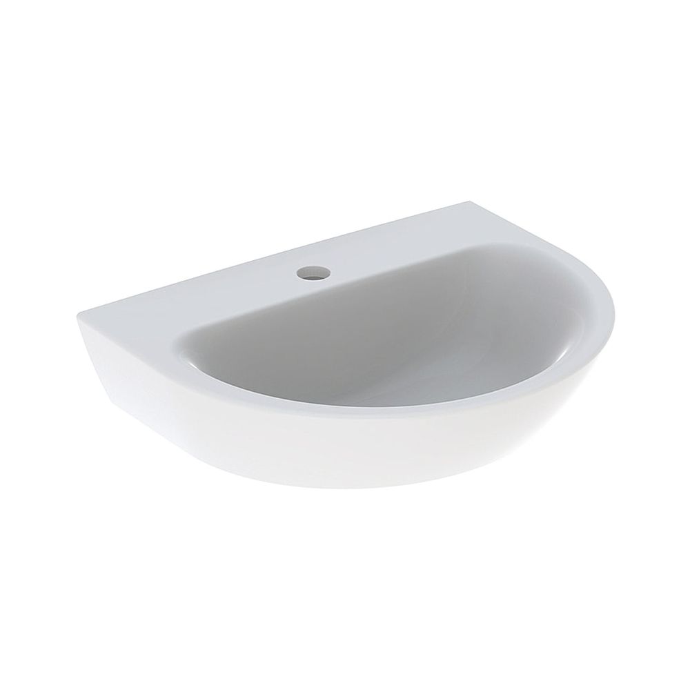 Geberit Renova Handwaschbecken mit asymmetrischem Überlauf, 50x17,3x40cm, Hahnloch m... GEBERIT-500498011 4025416220800 (Abb. 1)