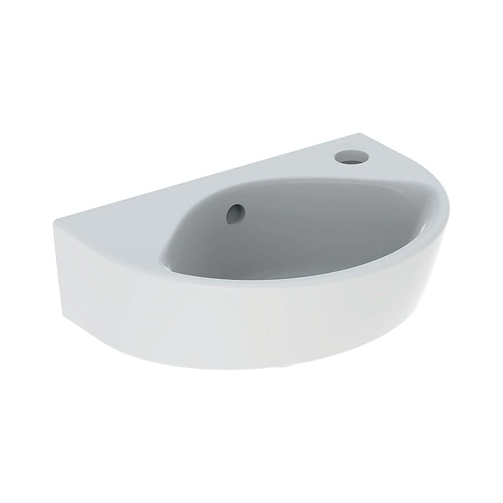 Geberit Renova Handwaschbecken verkürzte Ausladung, 36x14,8x25cm, Hahnloch rechts, Ü... GEBERIT-500374011 4025416853169 (Abb. 1)