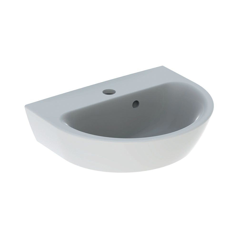 Geberit Renova Handwaschbecken mit asymmetrischem Überlauf, 45x17,3x36cm, Hahnloch m... GEBERIT-500375011 4025416830153 (Abb. 2)
