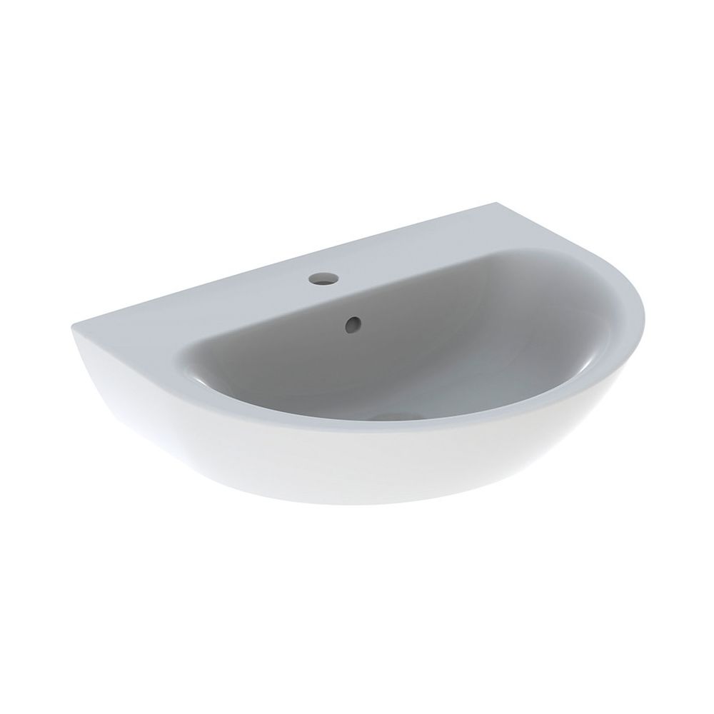 Geberit Renova Waschtisch, Breite 65cm, Tiefe 50cm, Hahnloch mittig, Überlauf sichtb... GEBERIT-500372011 4025416618157 (Abb. 2)