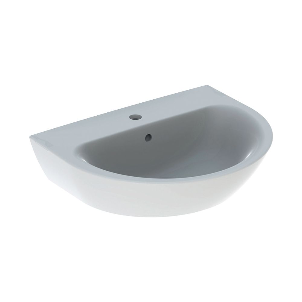 Geberit Renova Waschtisch, Breite 60cm, Tiefe 48cm, Hahnloch mittig, Überlauf sichtb... GEBERIT-500370011 4025416768852 (Abb. 2)