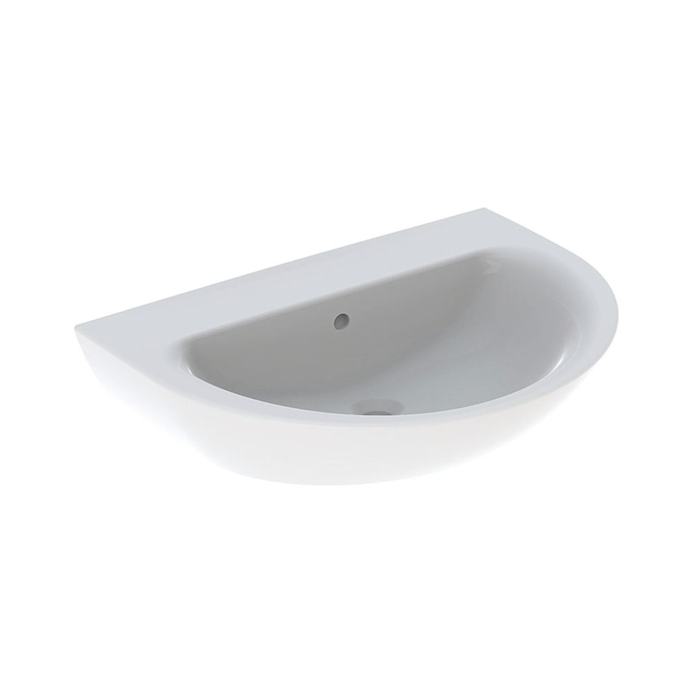 Geberit Renova Waschtisch, Breite 70cm, Tiefe 52cm, ohne Hahnloch, Überlauf sichtbar... GEBERIT-500667011 4025416139911 (Abb. 1)