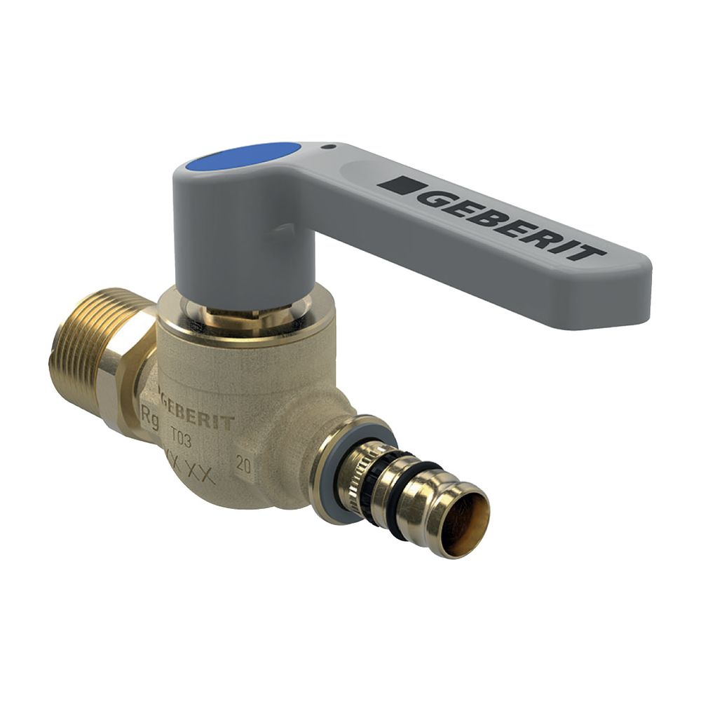 Geberit Mepla Kugelhahn mit Außengewinde, Betätigungshebel CW617N, d 26mm, R 3/4″, P... GEBERIT-613063002 4025410737304 (Abb. 2)