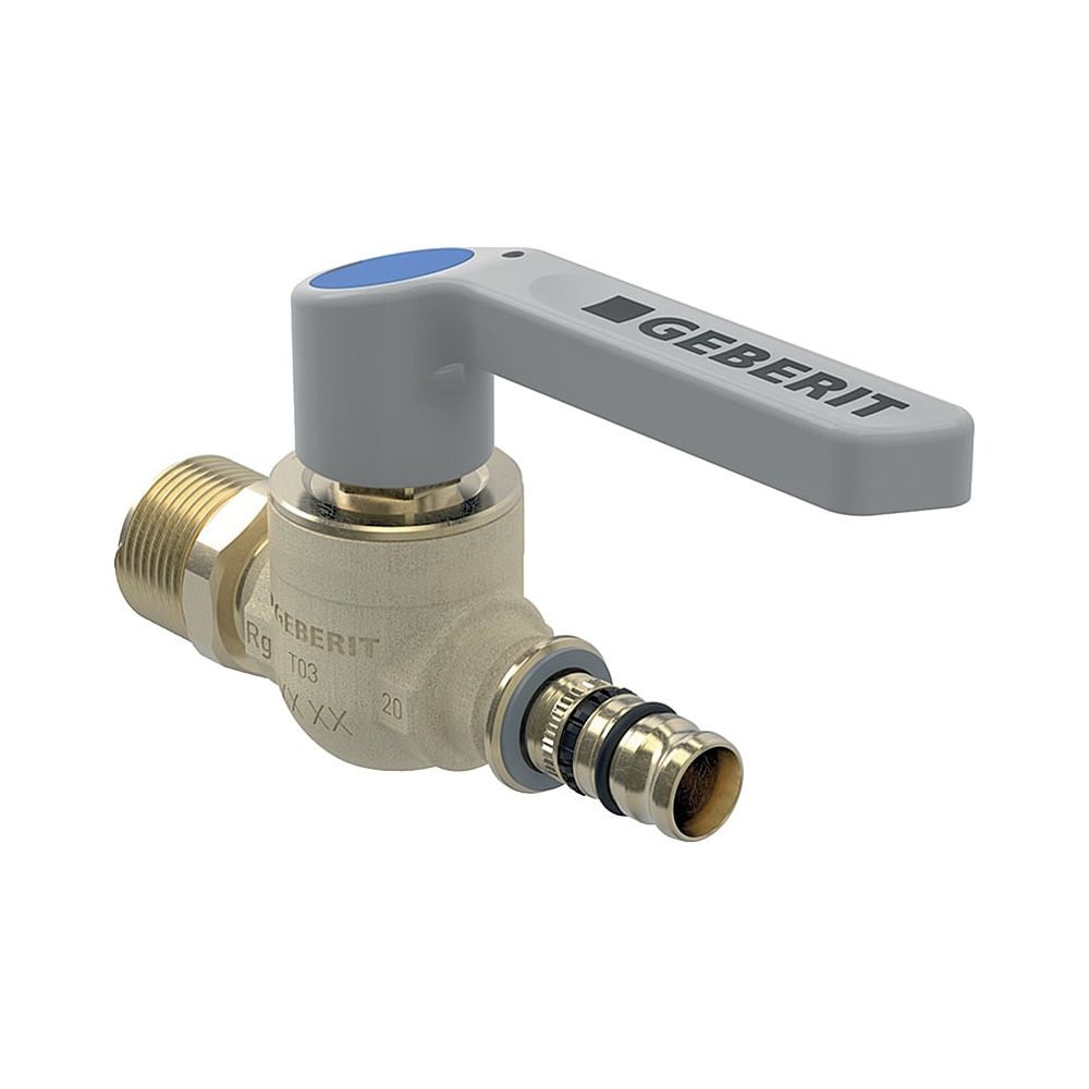 Geberit Mepla Kugelhahn mit Außengewinde und Betätigungshebel Außendurchmesser, 26mm... GEBERIT-613063002 4025410737304 (Abb. 1)