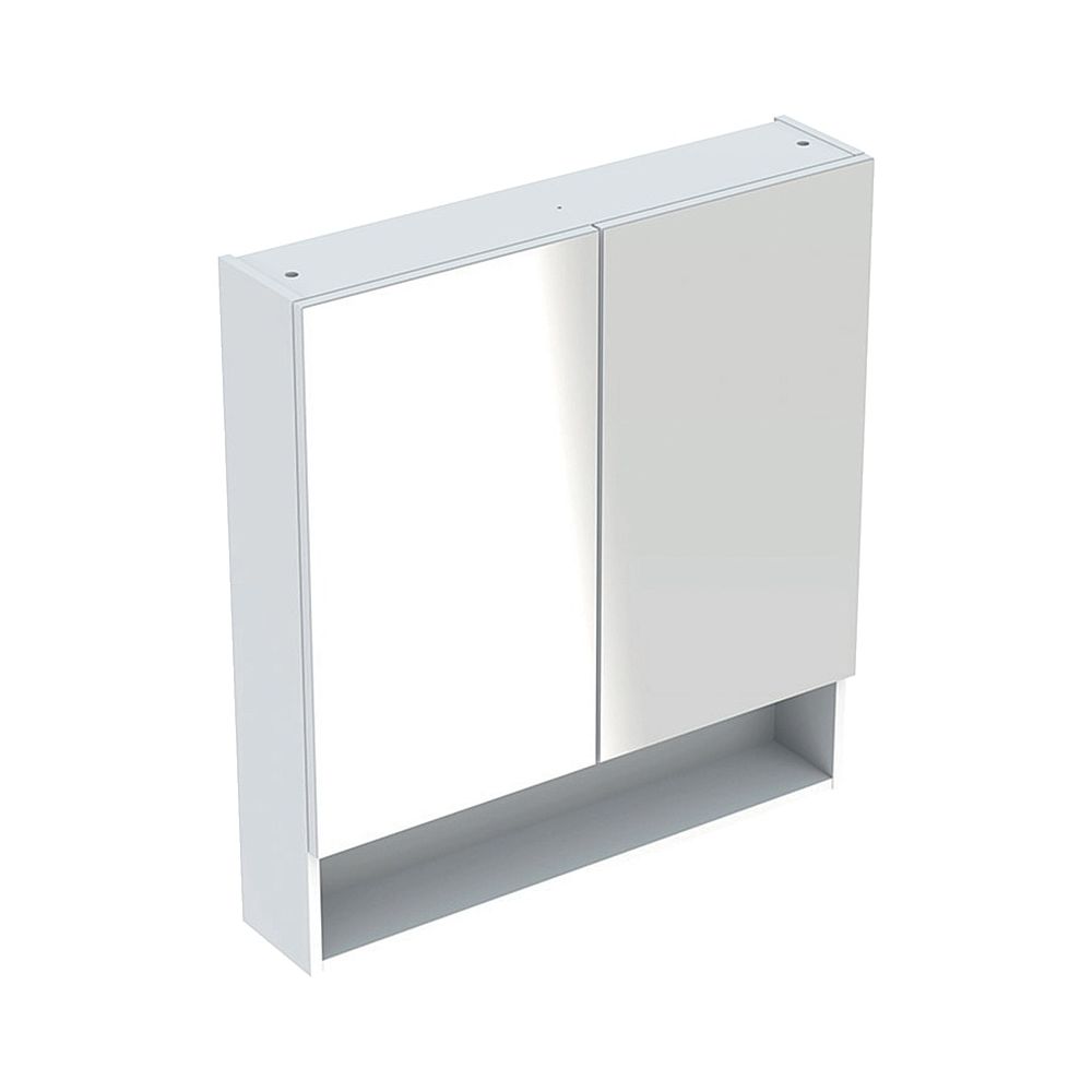 Geberit Renova Plan Spiegelschrank mit 2 Türen, 78,8x85x17,5cm, Weiß lackiert hochgl... GEBERIT-502366011 4025410685179 (Abb. 1)