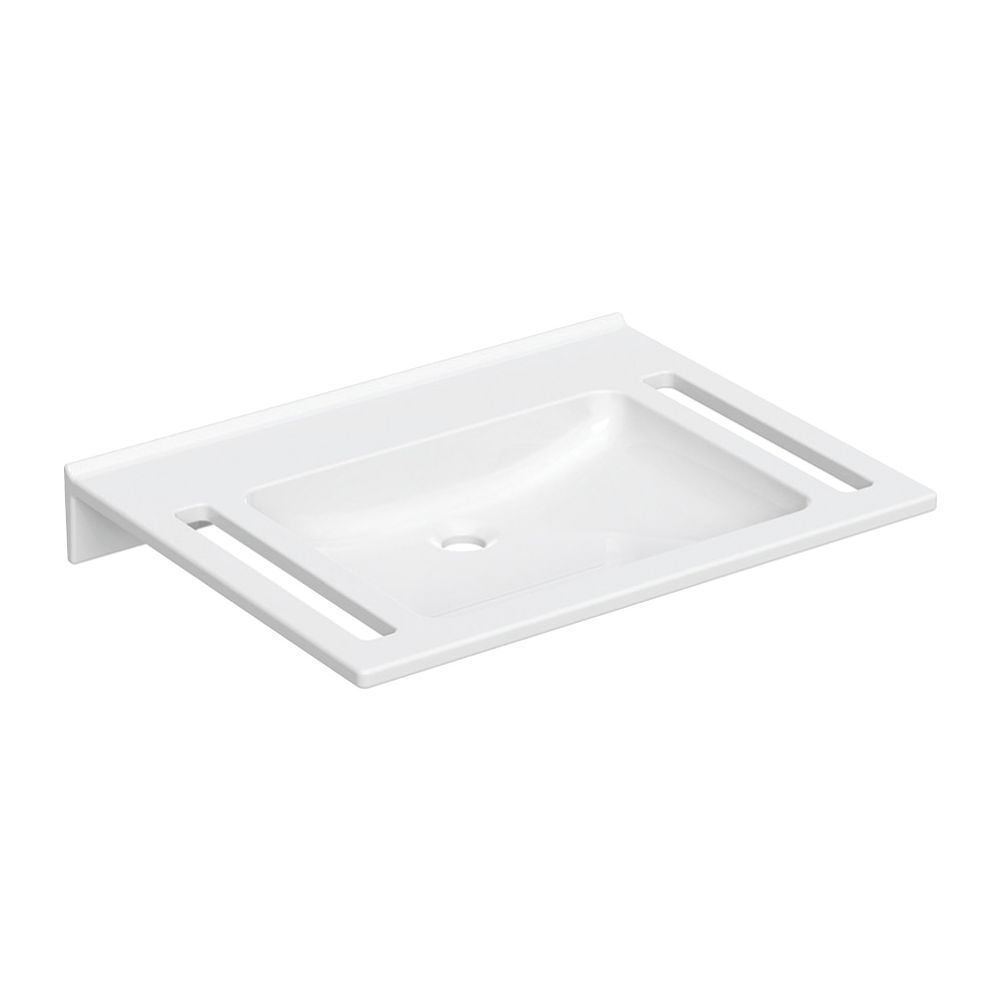 Geberit Publica Waschtisch eckiges Design, Ausschnitten, barrierefrei, B 70cm T 55cm... GEBERIT-501043111 4025410753588 (Abb. 2)