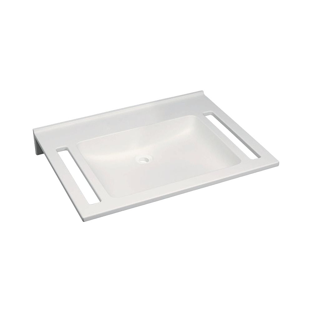Geberit Publica Waschtisch eckiges Design, Ausschnitten, barrierefrei, B 70cm T 55cm... GEBERIT-501043111 4025410753588 (Abb. 1)