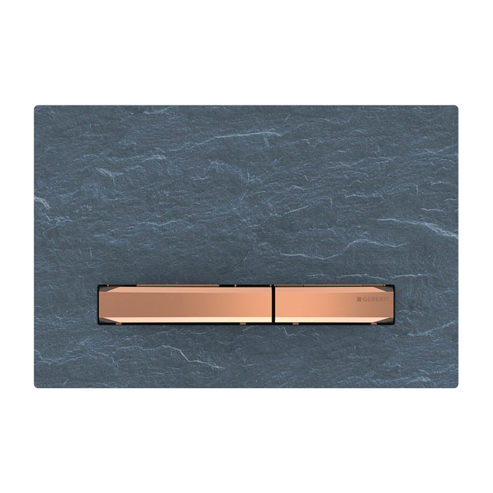 Geberit Sigma 50 Drückerplatte, 2-Mengen-Spülung, Square, Mustang-Schiefer, Metallfa... GEBERIT-115670JM2 4025410749376 (Abb. 2)