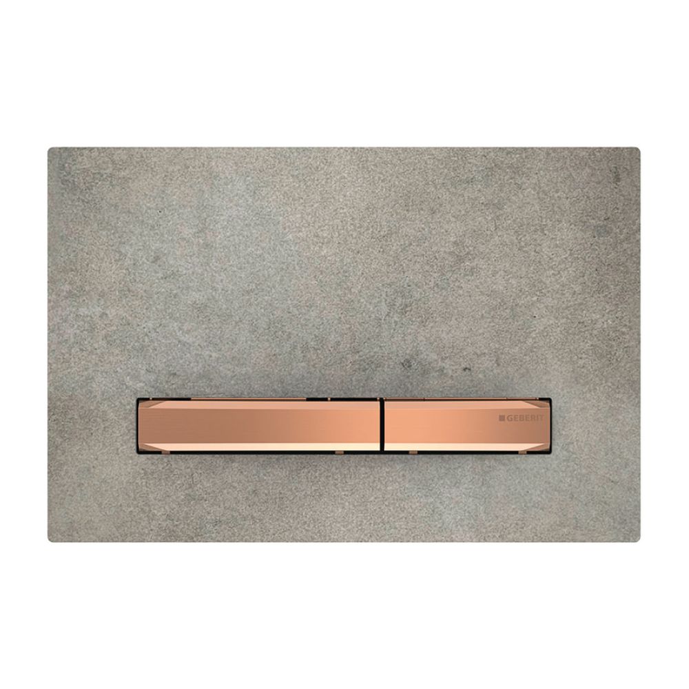 Geberit Sigma 50 Drückerplatte, 2-Mengen-Spülung, Square, Betonoptik, Metallfarbe Ro... GEBERIT-115670JV2 4025410749390 (Abb. 2)