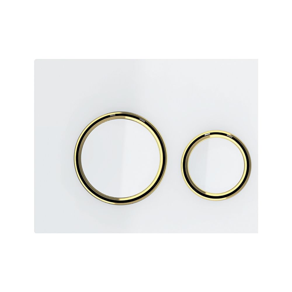 Geberit Sigma 50 (ex Sigma 21) Drückerplatte, 2-Mengen-Spülung, Round, Weiß, Metallf... GEBERIT-115652SI1 4025410759184 (Abb. 2)