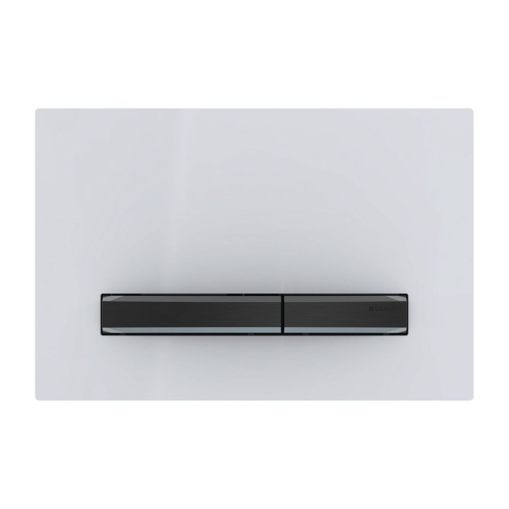 Geberit Sigma 50 Drückerplatte, 2-Mengen-Spülung, Square, Weiß, Metallfarbe Schwarzc... GEBERIT-115671112 4025410759085 (Abb. 2)
