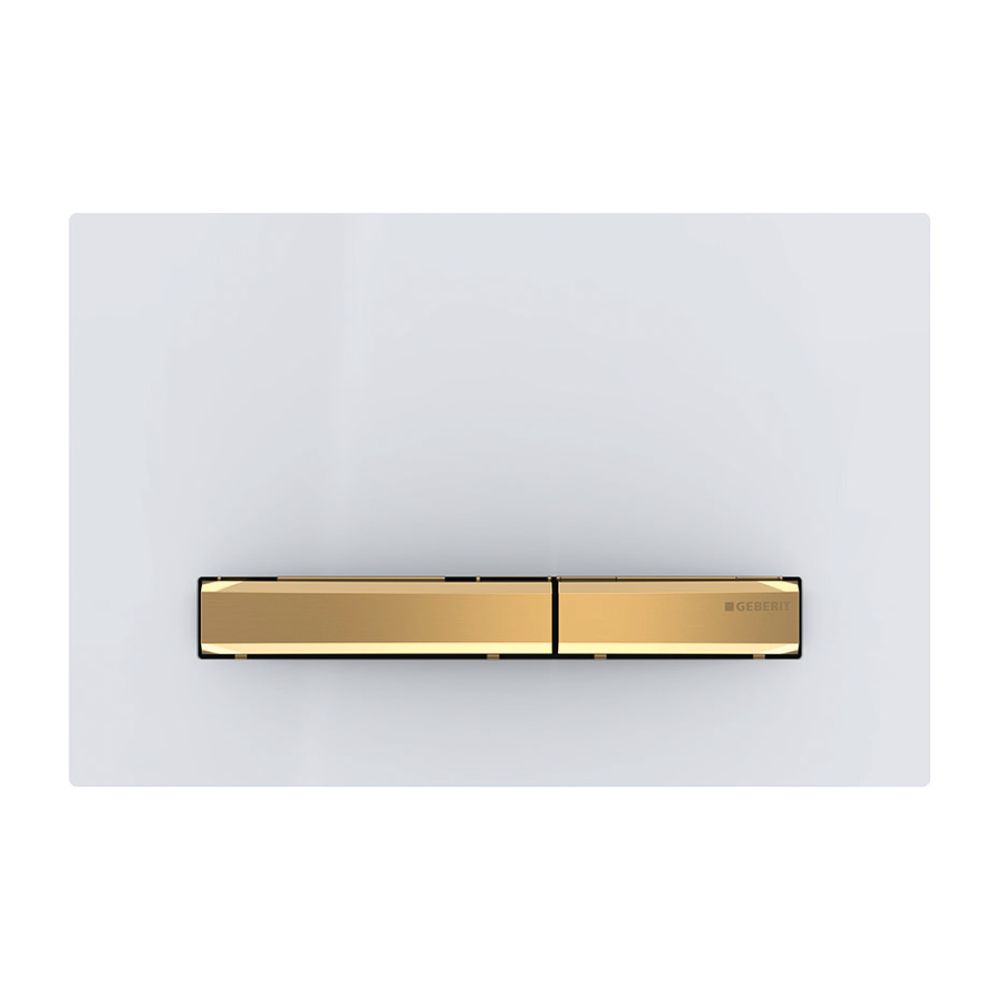 Geberit Sigma 50 Drückerplatte, 2-Mengen-Spülung, Square, Weiß, Metallfarbe Messing... GEBERIT-115672112 4025410759634 (Abb. 2)