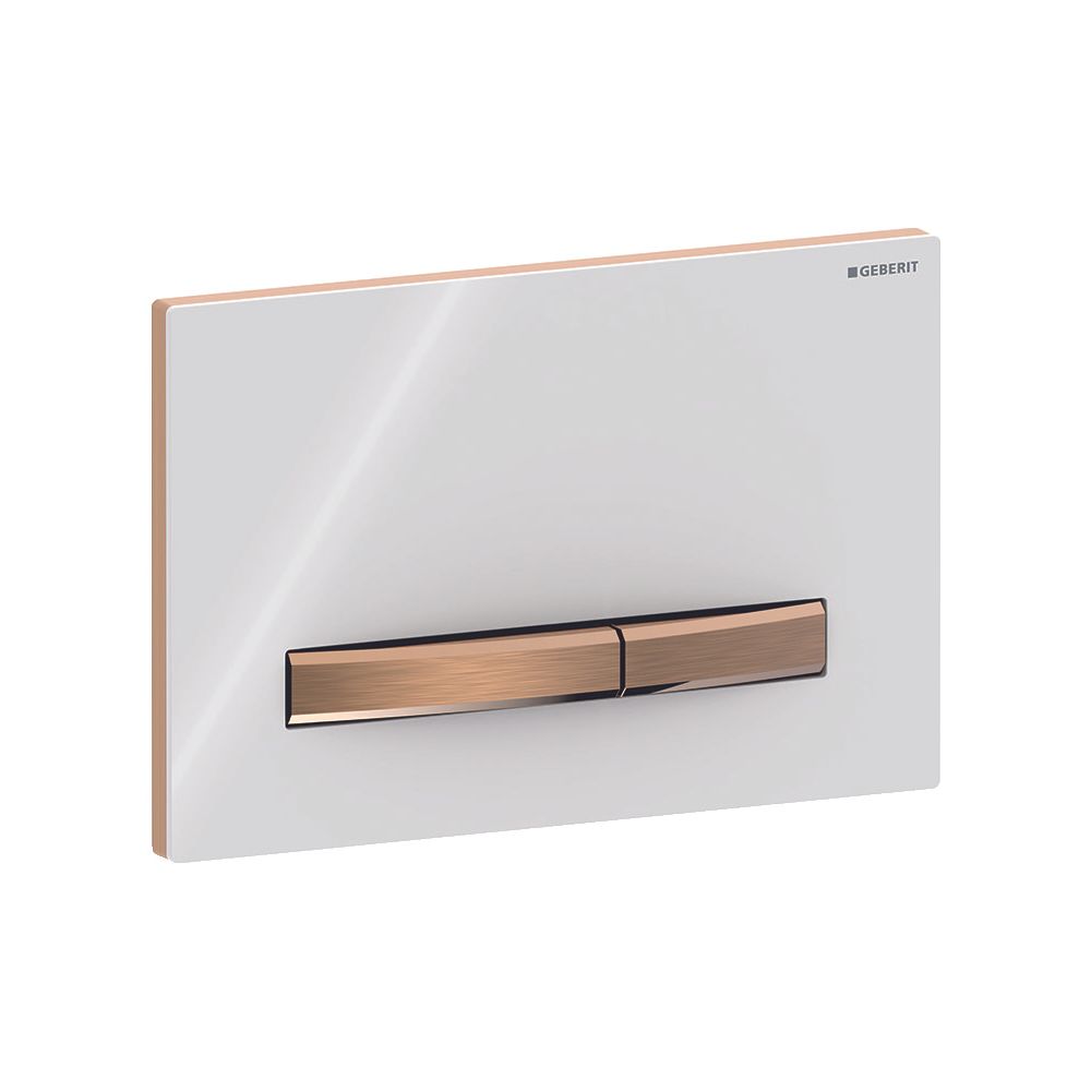 Geberit Drückerplatte Sigma50, 2-Mengen-Spülung, Square, Weiß, Metallfarbe Rotgold, ... GEBERIT-115670112 4025410759399 (Abb. 4)
