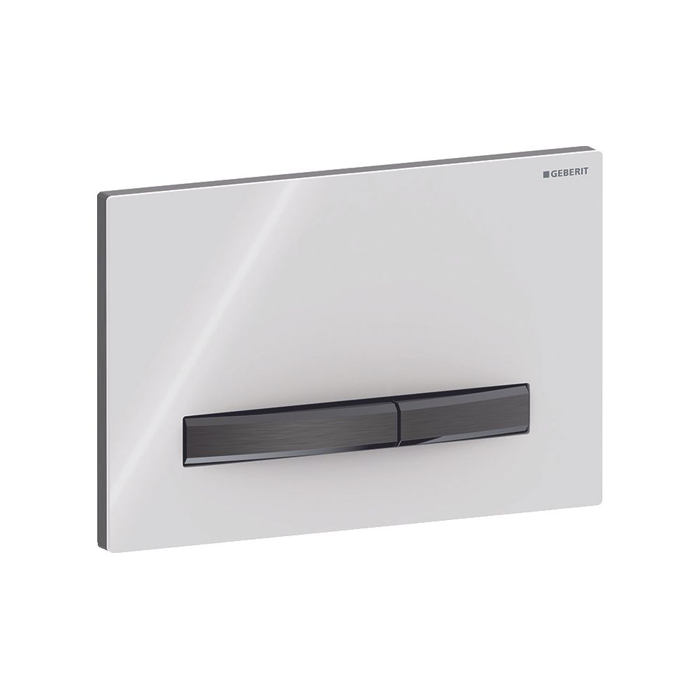 Geberit Drückerplatte Sigma50, 2-Mengen-Spülung, Square, Weiß, Metallfarbe Schwarzch... GEBERIT-115671112 4025410759085 (Abb. 4)