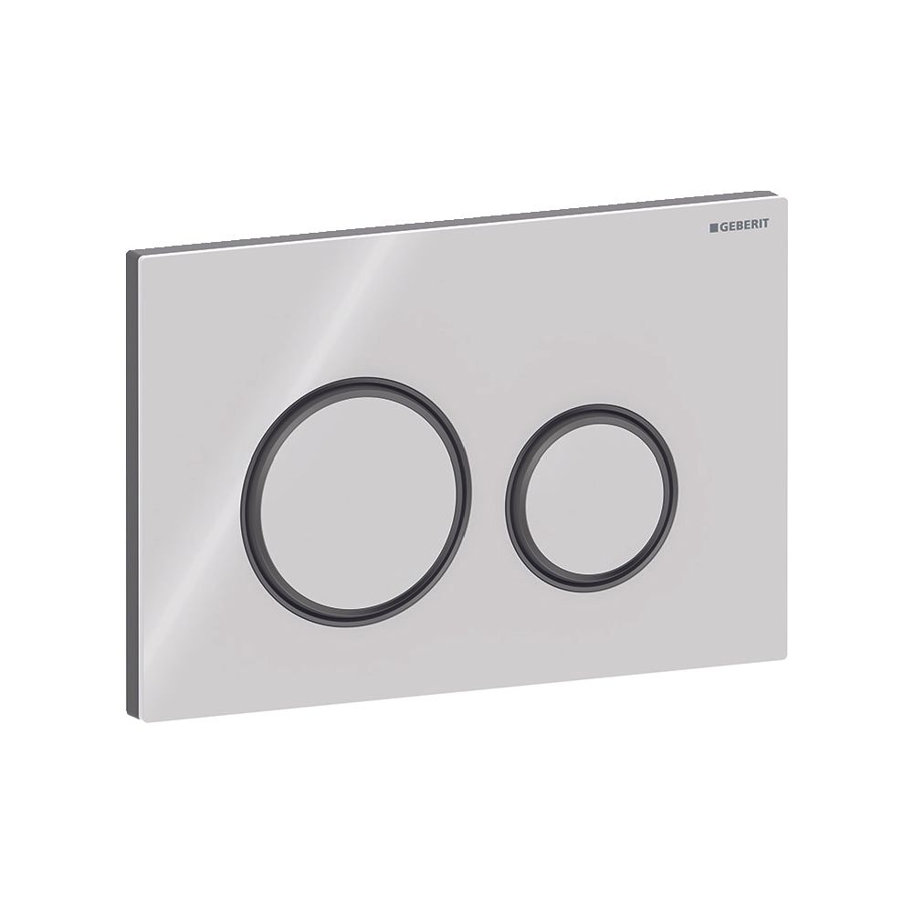 Geberit Drückerplatte Sigma50, 2-Mengen-Spülung, rund, Weiß, Metallfarbe Schwarzchro... GEBERIT-115651SI1 4025410759160 (Abb. 4)