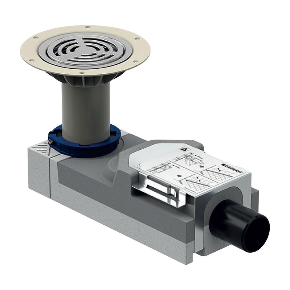 Geberit Duschbodenablauf für Bodenbeläge aus Vinyl, für Estrichhöhe am Einlauf 114-2... GEBERIT-154055001 4025410743336 (Abb. 2)