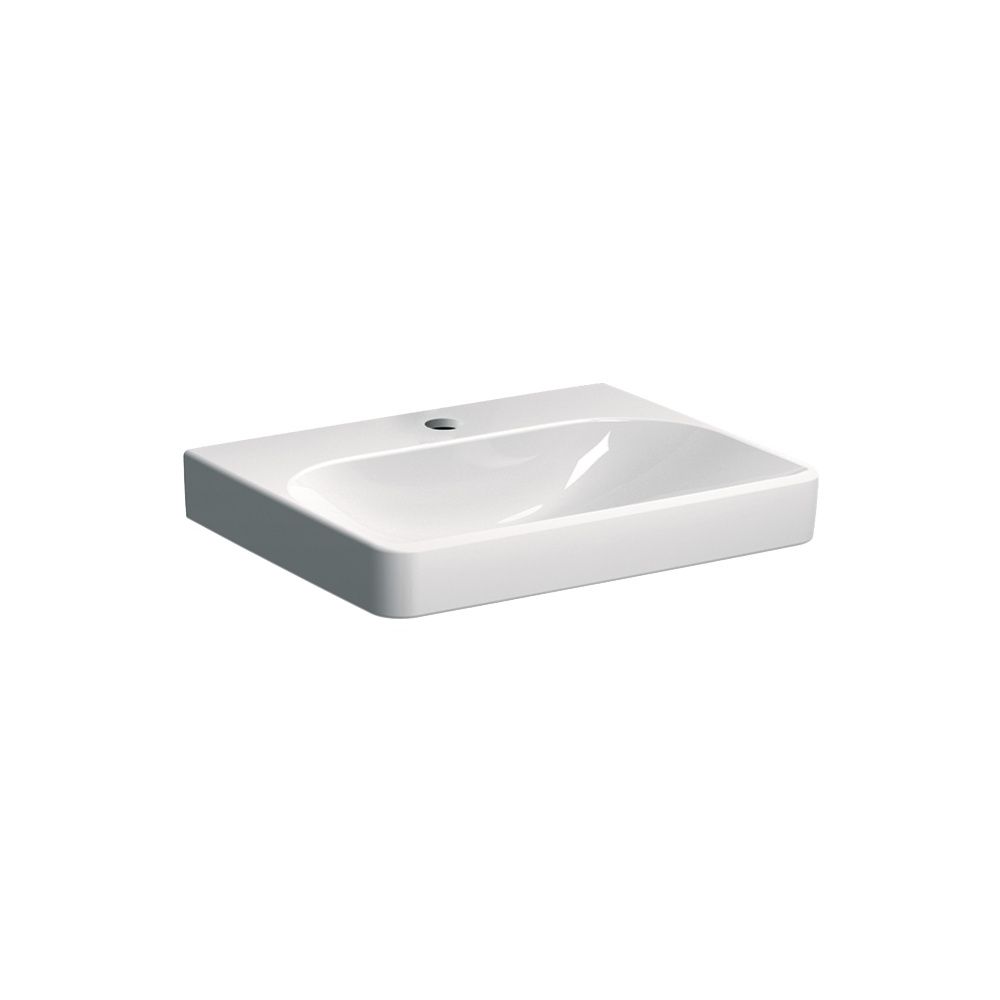 Geberit Smyle Square Waschtisch, Breite 60cm, Tiefe 48cm, Hahnloch mittig, ohne Über... GEBERIT-501732001 4025410870568 (Abb. 2)